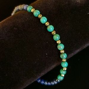 Lapis, Turquoise and Malachite Bracelet